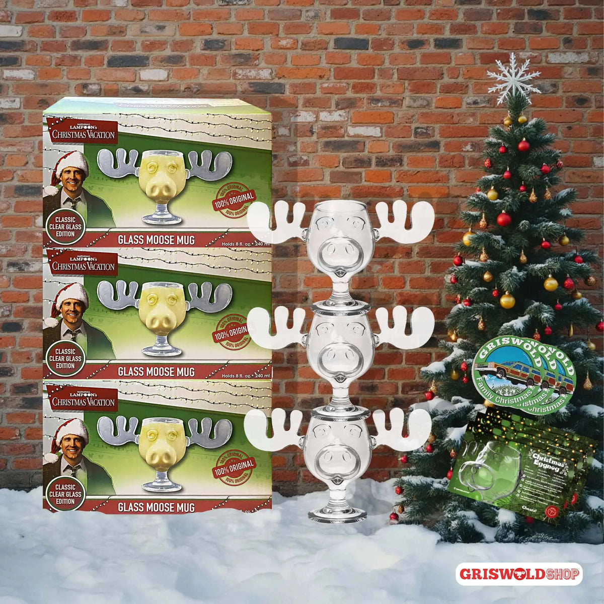 3 x Original Elchglas Griswold Moose Mug – griswoldshop