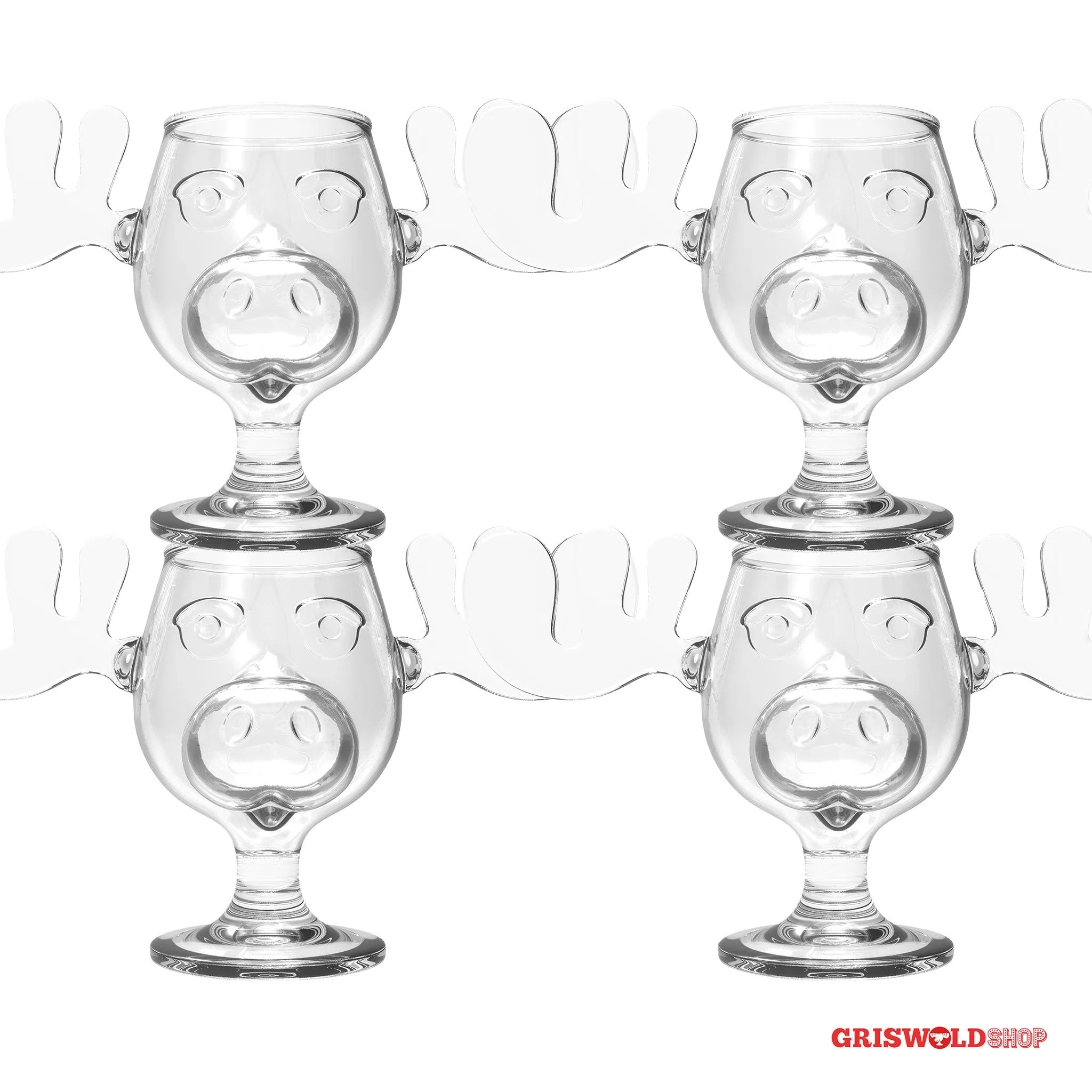 4 x Original Elchglas Griswold Moose Mug - griswoldshop