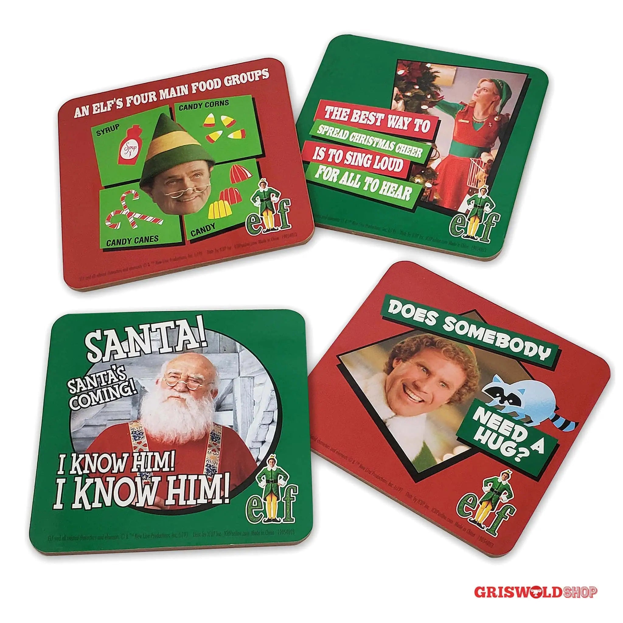 Original Weihnachts ELF Untersetzer 4er Set - griswoldshop