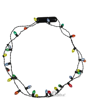 2er Set LED Weihnachts Halskette Lichterkette farbig - griswoldshop
